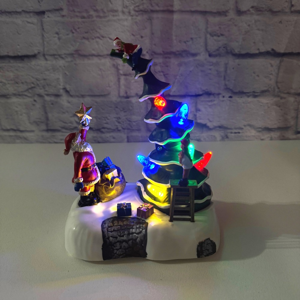 Holiday Time Decorating the Tree Light Up Play 8 Carols Christmas Decor Animated